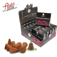 Flauta 10 conos/paquete Kamasutra mujer Aroma cono Lax incienso enrollado a mano de fragancia de incienso luz India para aromaterapia(China)