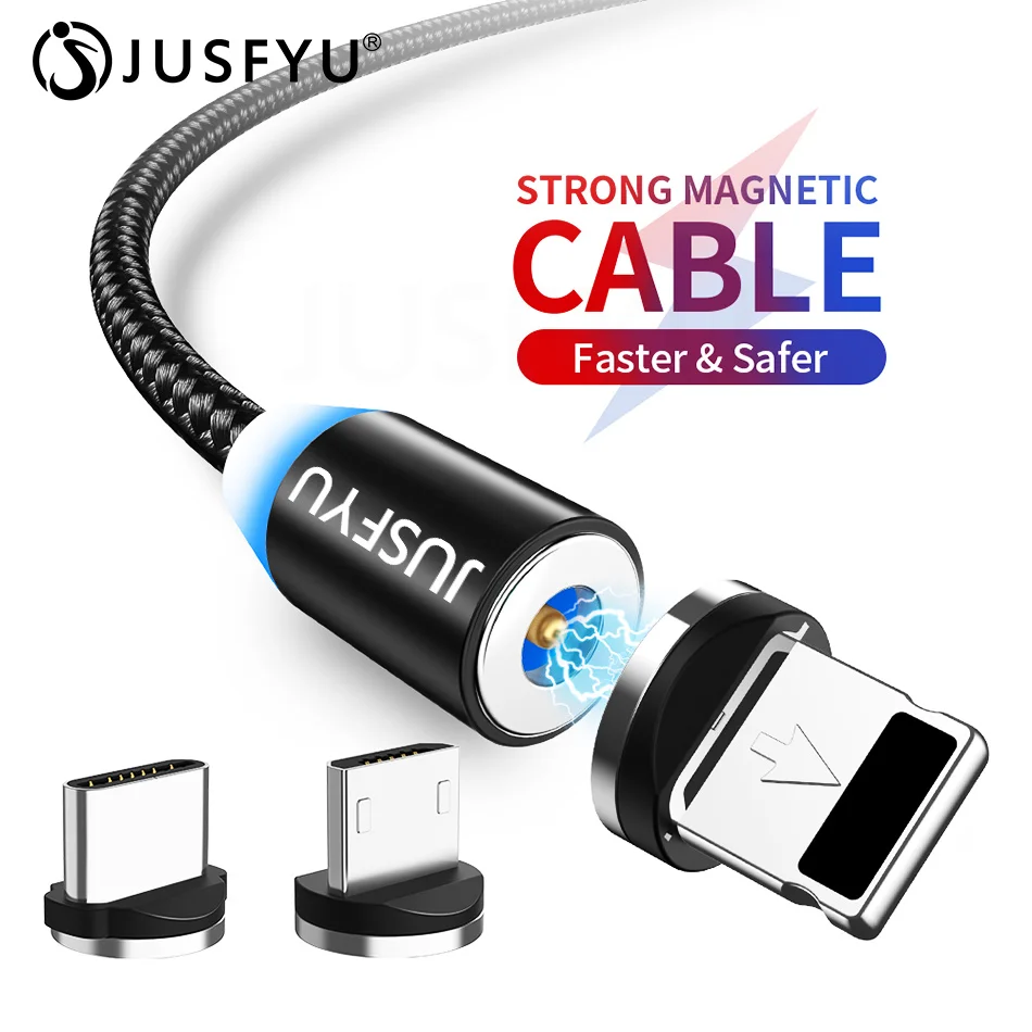 

1M LED Magnetic USB Cable for iPhone X Xs Max XR 8 7 6 & USB Type C Cable & Micro USB Cable for Samsung Xiaomi Huawei USB C
