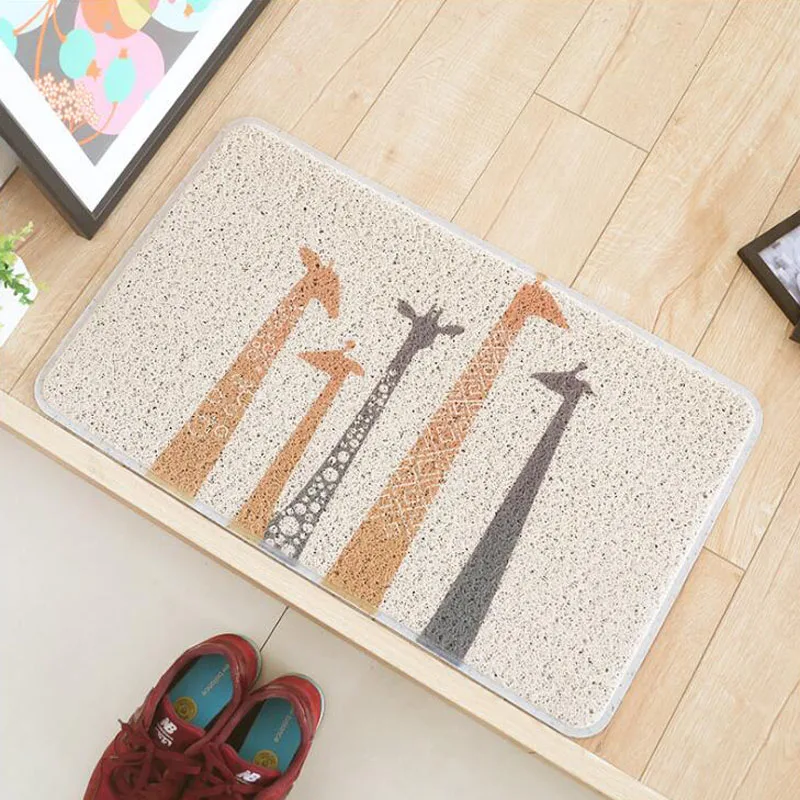 

45x75cm Entrance Door Mats Giraffe Bunny Design Carpet Living Room Bedroom Floor Mats Kitchen Rugs