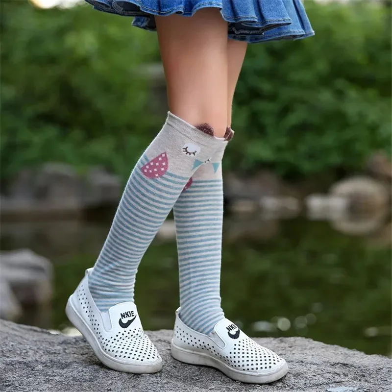 Girls Socks Cotton LegWarmers Cartoon Animal Knee High Sock Toddler Kids Dancing knee high Fashion Dance Socks girl accesses