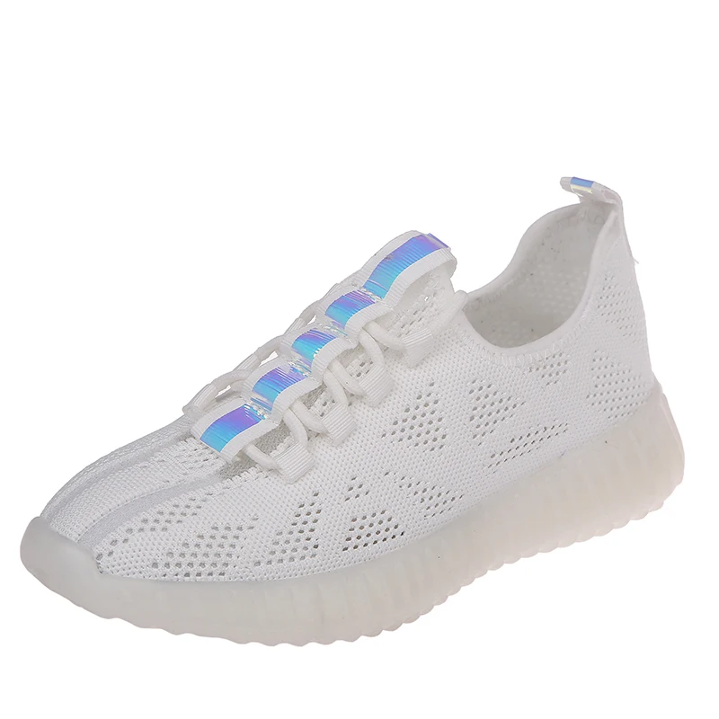 

2019 Spring/Summer New Women Slip-On Sneakers Oxford Sole Air Mesh White Sneakers Casual Breathable Chunky Sneakers