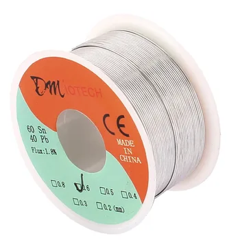 

100g 0.6mm Diameter 60/40 Tin Lead Roll Soldering Solder Wire Reel Rosin Core Flux 1.8%