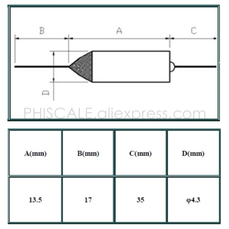 PHISCALE 50 шт. термальность Обрезанные предохранитель 152-300C градусов В 250 В 10A/15A металла Температура предохранитель для схем защиты