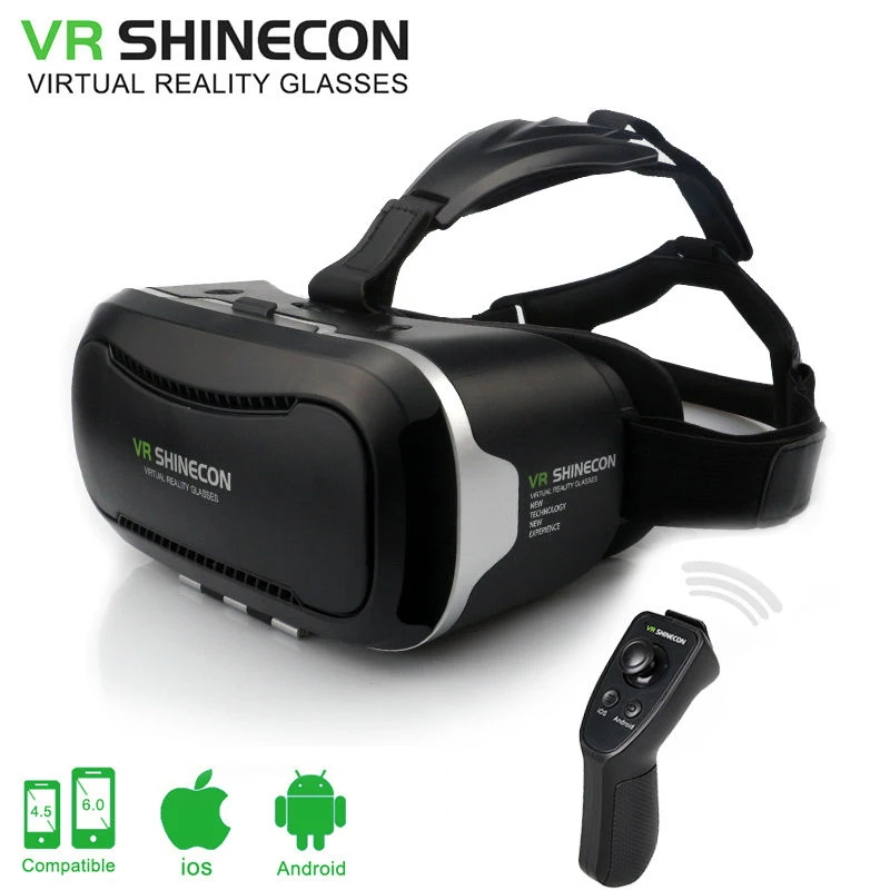VR Shinecon 2 0 Очки виртуальной реальности BOX 3D очки Google Cardboard для 4 5 6 дюймов
