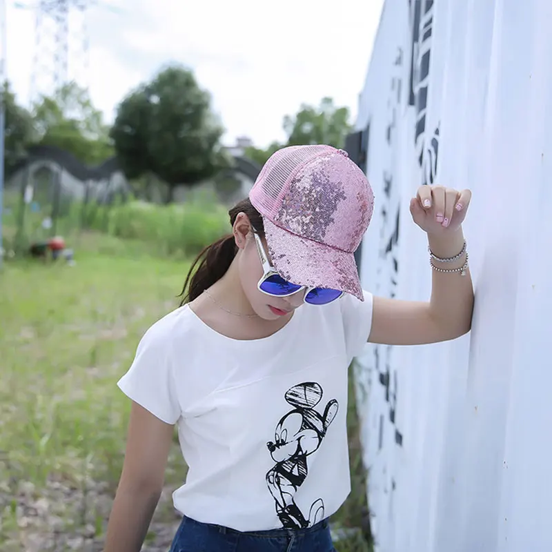 

Wholesale Fashion Ponytail Summer Mesh Hats Casual Baseball Hat Breathable Cap For Men Women Sun Protection Adjustable Hats H009