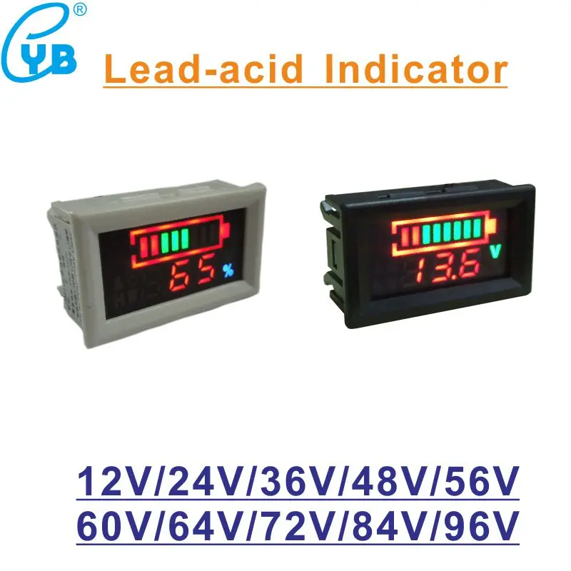 Lead acid Battery Capacity Indicator LED Digital Voltage Tester Battery