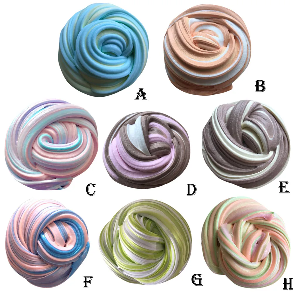

Fluffy Foam model Clay Mixing Cloud Slime DIY Soft Cotton Slime Ball Clay Charms Light Plasticine Relief Kids Toy Sludge F0411