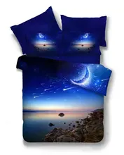 Galaxy Bedding Sets 2pcs/3pcs/4pcs Single/Queen Size Bedclothes Bed Linen Mysterious Outer Space Duvet Cover Set drop ship
