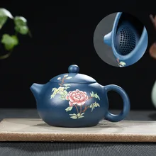 Положения лазурный глиняный шар отверстие цветной рисунок или узор чайник Си Ши горячий стиль рекомендуемые продукты