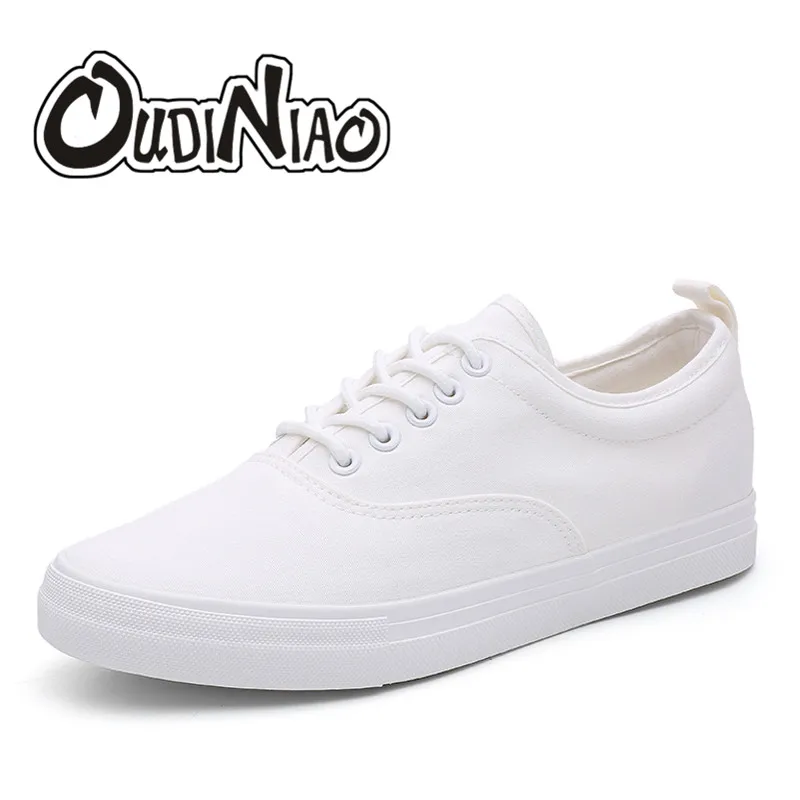 OUDINIAO Men Shoes Canvas Lace Up Men Casual Shoes 2018 Plimsolls Breathable Male Footwear Spring Sneakers Black White Oxford OUDINIAO Men Shoes Canvas Lace Up Men Casual Shoes 2018 Plimsolls Breathable Male Footwear Spring Sneakers Black White Oxford