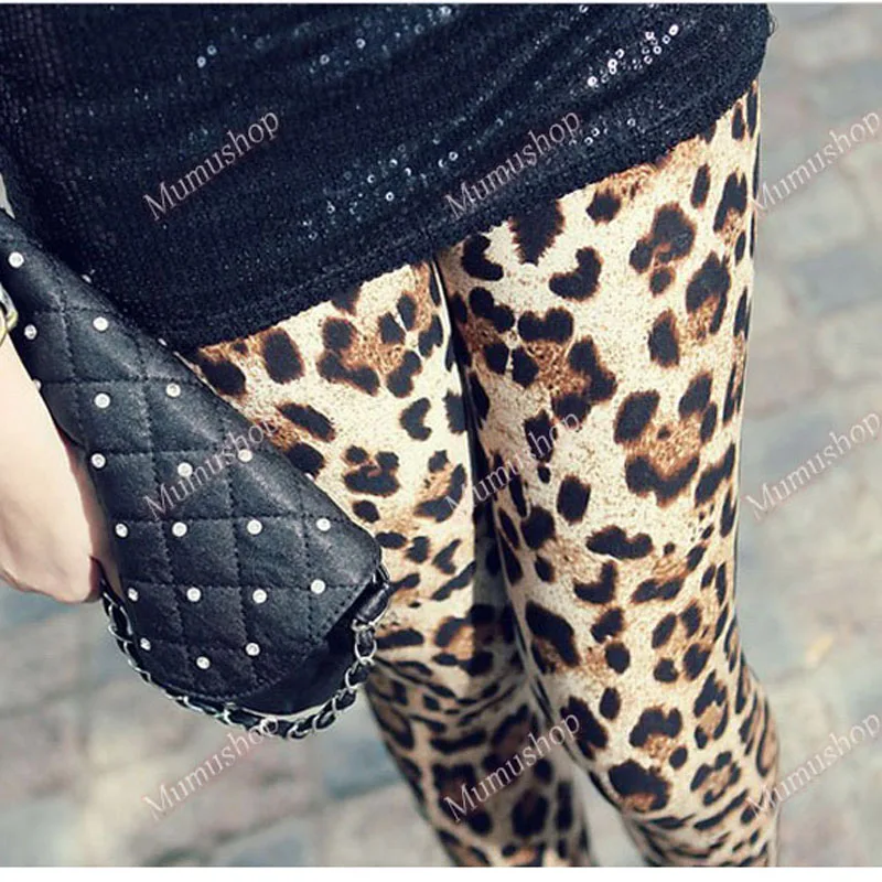 Крутые женские леггинсы для девочек, разноцветные штаны с леопардовым принтом и зеброй, укороченные тонкие облегающие штаны, узкие обтягивающие леггинсы с принтом, Стрейчевые - Цвет: 909-1