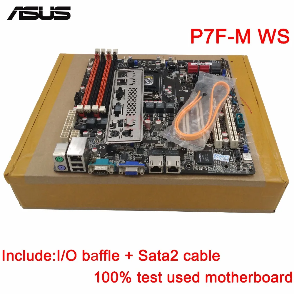 

original Used Server motherboard For Asus P7F-M WS Socket 1156 Maximum 4*DDR3 32GB 6xSATAII ATX