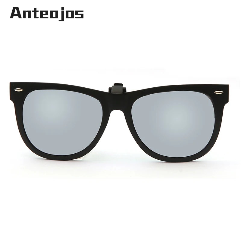 

ANTEOJOS Clip On Sunglasses Men Women Polarized UV400 Mirror Square Sunglases Prescription Eyewear Fishing Driving Glasses B