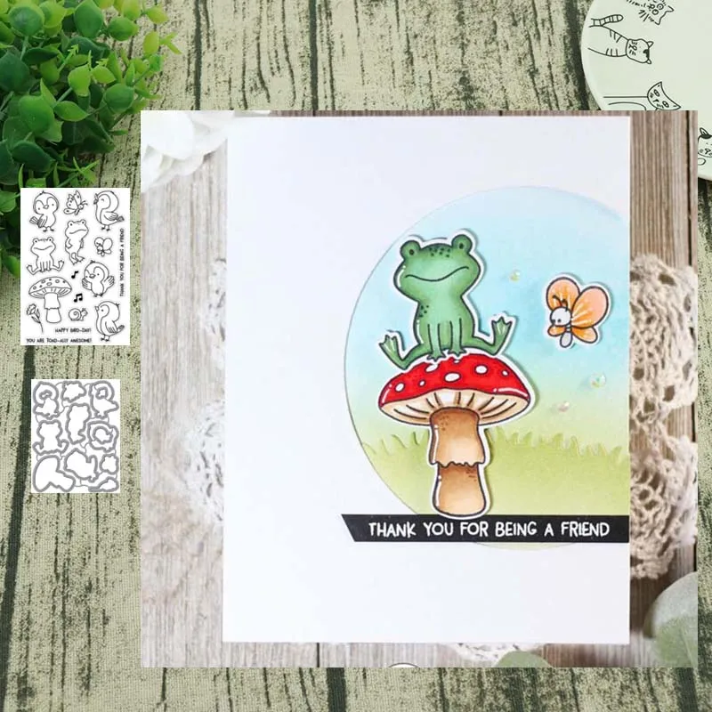 Frog Metal Cutting Muore E Francobolli Talk Box Stencil Per Album Di Foto Album Di Foto Carta Di Carta Goffratura Decorativa Artigianale