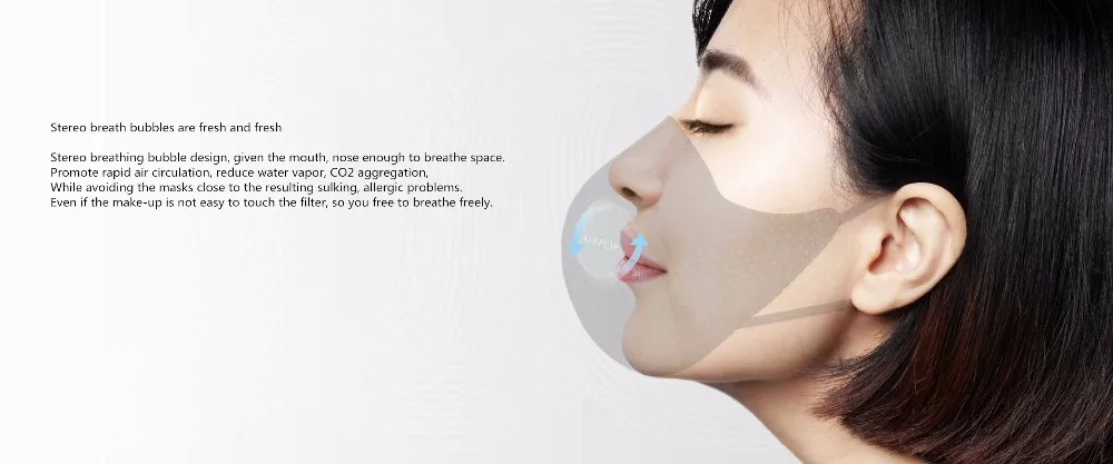 Xiomi Mijia Airpop светильник на 360 градусов, Воздушная одежда, PM2.5, анти-Дымчатая маска, регулируемое крепление для ушей, удобный для xiaomi, умный дом