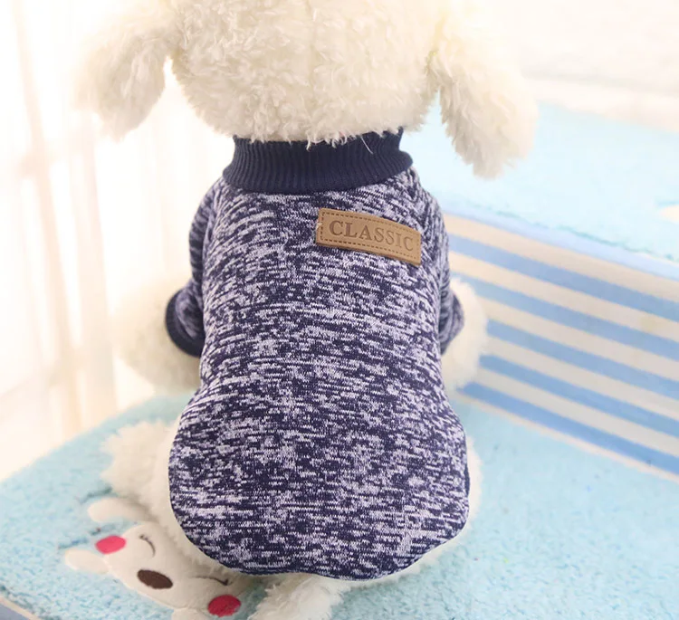 Классическая одежда для собак Теплый Щенок наряд жилет куртка для домашнего питомца зимняя одежда для собак мягкий свитер Одежда для маленьких собак для бульдога чихуахуа