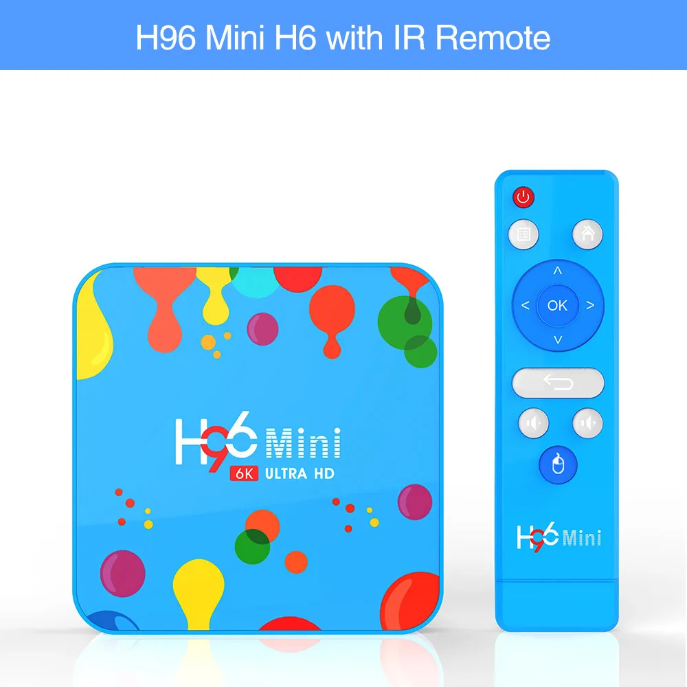 VONTAR 4 Гб 128 ГБ H96 Мини Android 9,0 ТВ приставка Allwinner H6 четырехъядерный 6K H.265 Wifi netflix Youtube телеприставка H96mini 4GB32GB