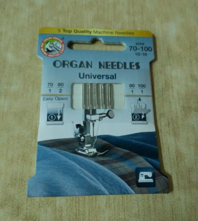 

ORGAN DOMESTIC SEWING MACHINE NEEDLES 130/705H EMBROIDERY MIX SIZE UNIVERSAL For General Fabrics (1PACK =5PCS)