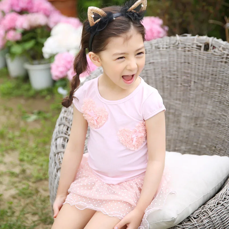 Free Shipping Pink Children's swimsuit girls bikini swimwear 2017