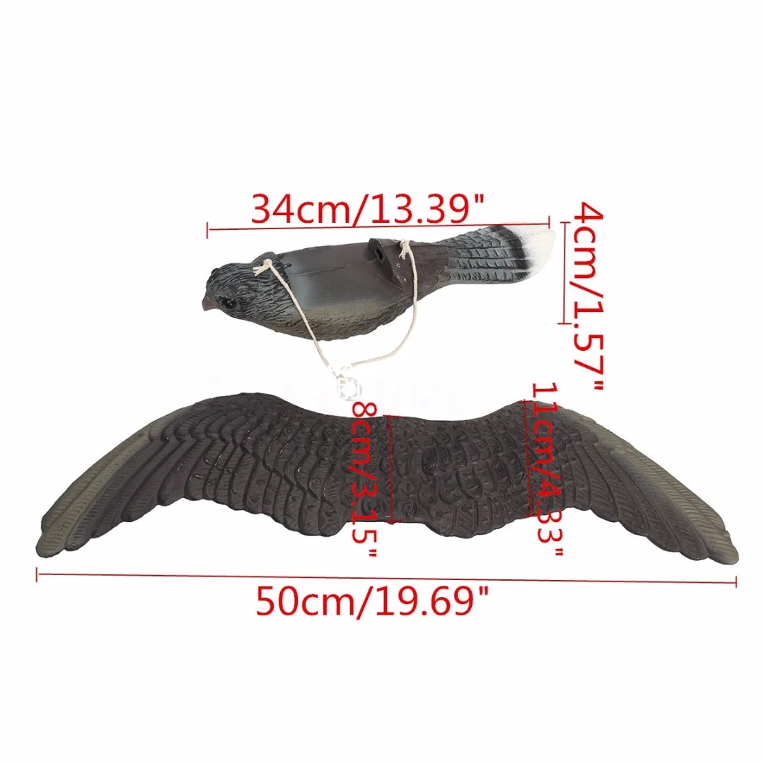 JX-LCLYL Garden Flying Bird Hawk Owl Decoy Weed Pest Control Repellent Scarer Scarecrow