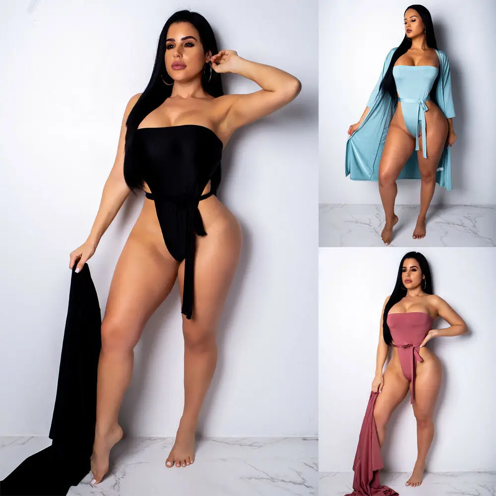 

New Women Bikini Set Swimwear Cover Up Swimsuit Lady Girls Bandeaukini Cover-ups Cardigan Beach Bathing One Piece Bikini
