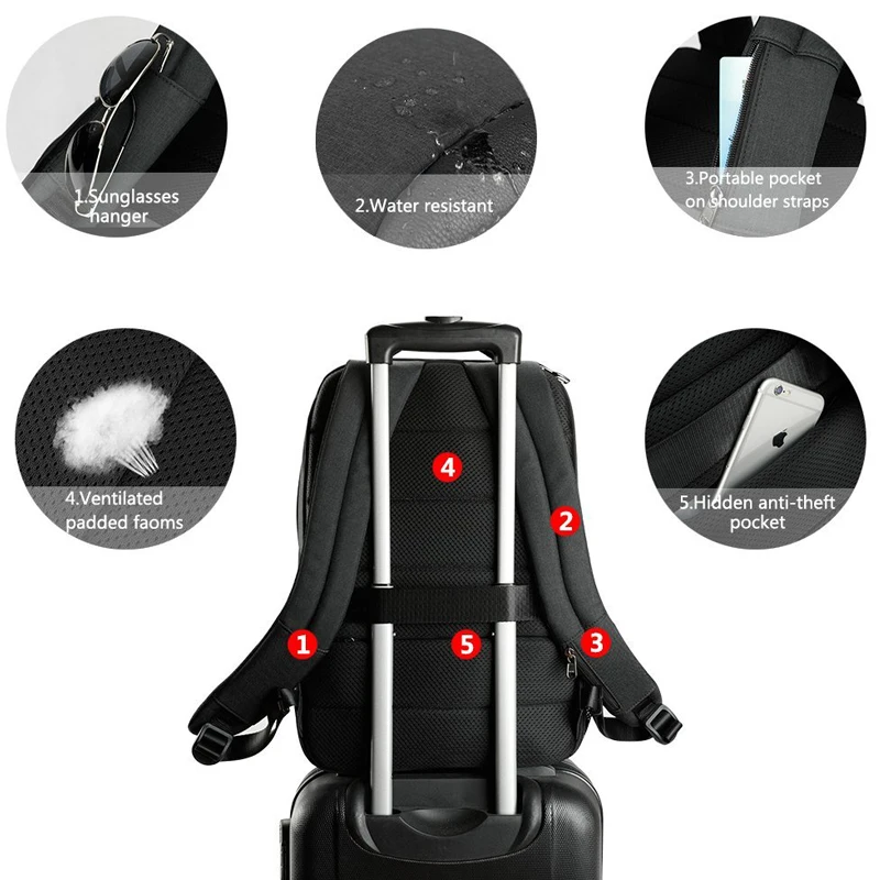 Tigernu de marca, para hombre mochila portátil de 15,6 hombres de mochila usb gran viaje mochilas slim impermeable anti robo mochila Mujer Tigernu de marca, para hombre mochila portátil de 15,6 hombres de mochila usb gran viaje mochilas slim impermeable anti robo mochila Mujer