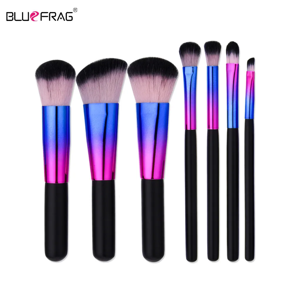 BLUEFRAG 7pcs Makeup Brushes Professional Foundation Eyeshadow Eyeliner Brushing Powder Blush Concealer MakeUp Brush Tool Brand|makeup brushes