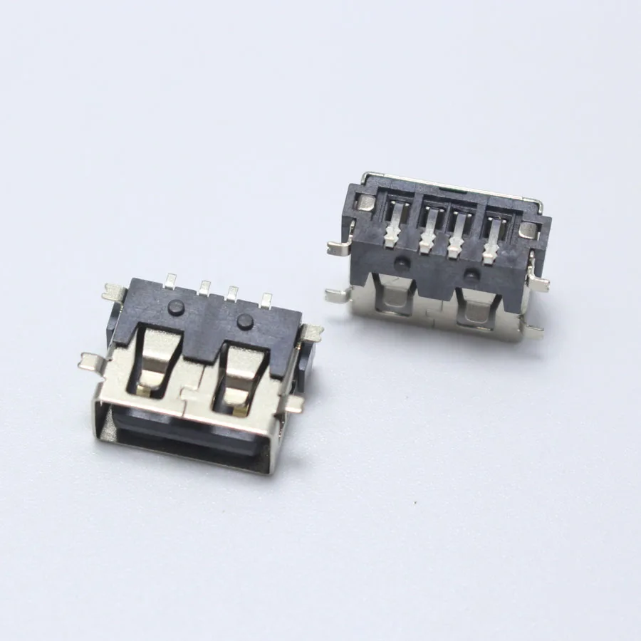 4 шт. SMD USB тип A гнездовой разъем контактный AF 10 0 для монтажа печатной платы черный