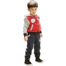Children’s Sets 2016 Boy’s Two Piece Suit Hoodie Jacket and Trousers
