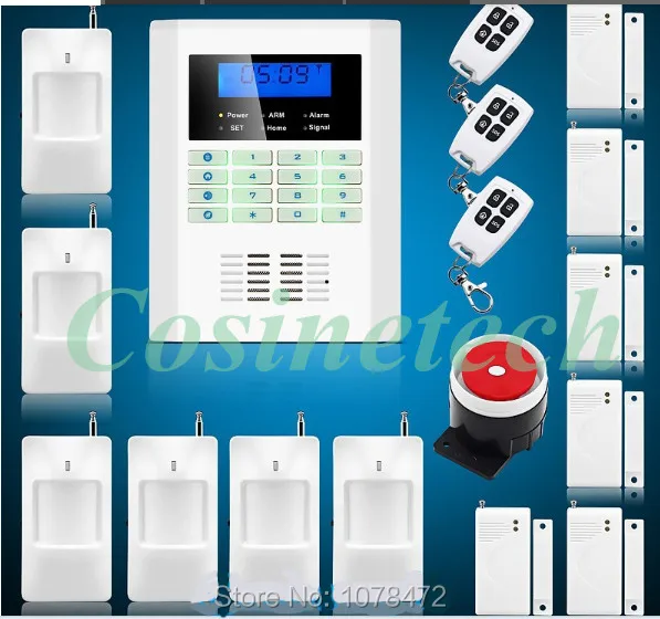 

101 zones home security GSM PSTN alarm system with language in English,French,Russian,Italian,Czech,Spanish,Portuguese, Polish