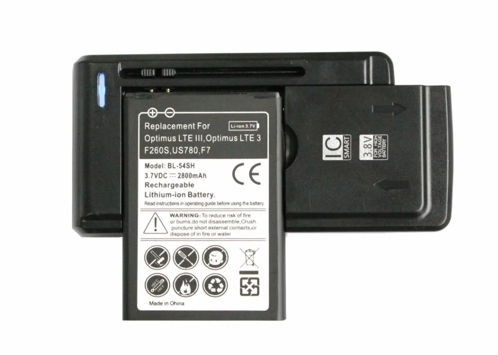 Ciszean 2800mAh BL 54SH BL54SH сменный аккумулятор + универсальное зарядное устройство для LG