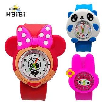 

New style ! Children Cartoon Quartz Watch 4 Kinds of Animal for Kids Boys Girls Clock Christmas Gift Toys Digital Wrist Watches