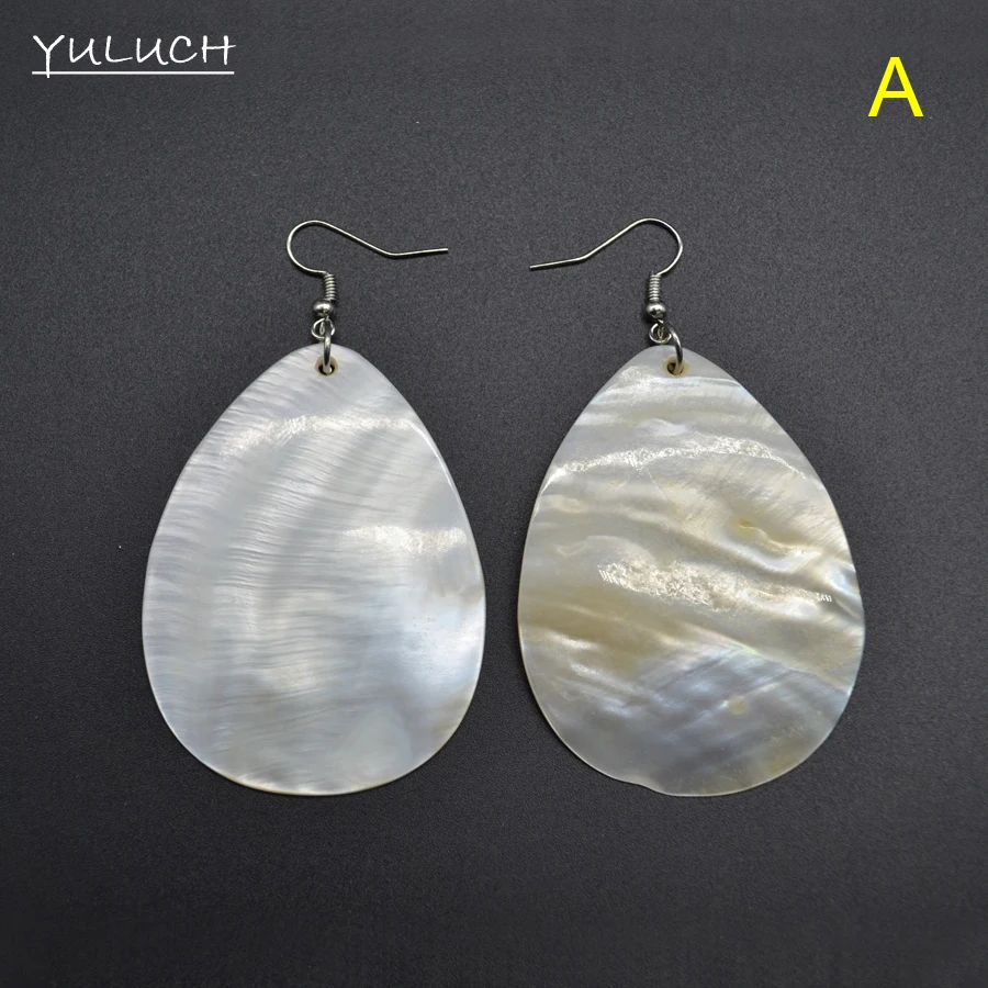 

hot pair new flower design natural sea shell earring 2017