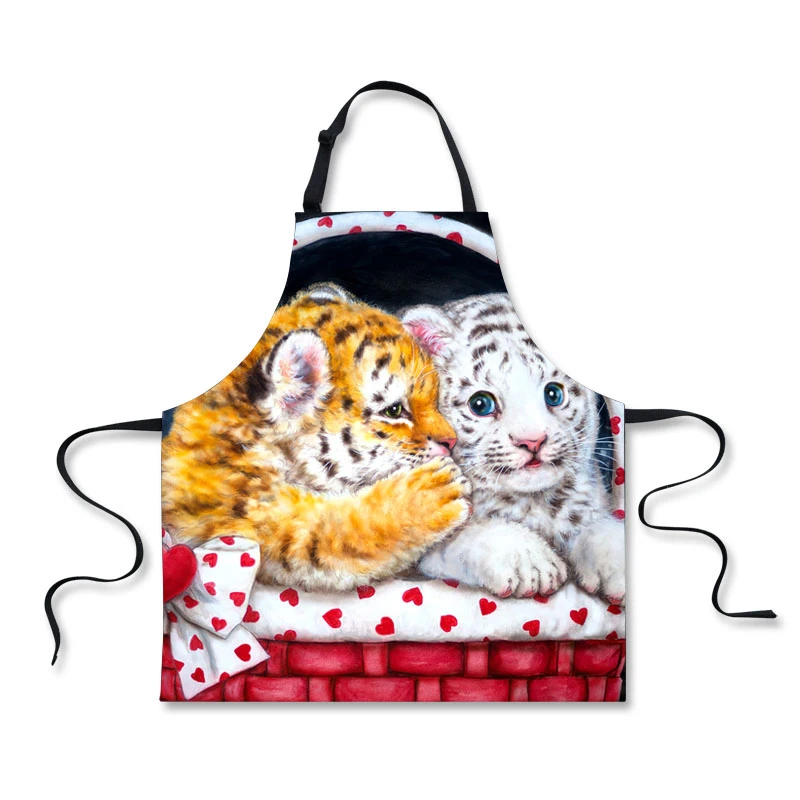 L844R FORUDESIGNS милый, с кошками, животными Печатный шеф-повара безрукавный Фартук Кухонный передник на талии унисекс готовка фартуки Анти Грязный маляр 75*67 см - Цвет: L844R