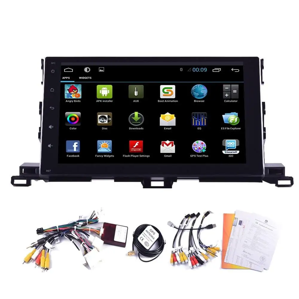 10 2 'Android 4 автомобильный стерео для Toyota HIGHLANDER 2015 в тире автомобиль без DVD gps