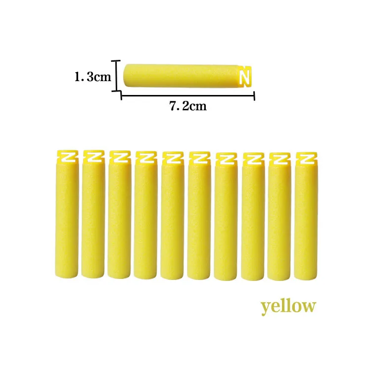 10 шт./компл. Универсальный 7,2 см Z головка EVA мягкие пули Nerf, стрелковое орудие, игрушка