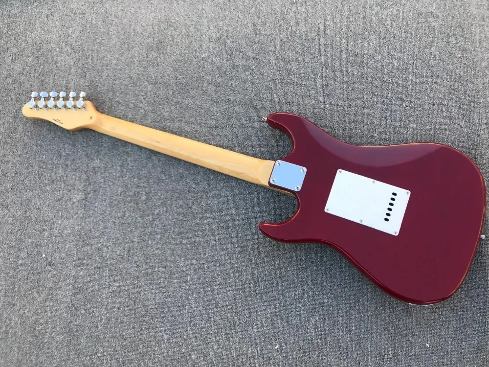 Красное вино AAA стеганая клен электрогитара wilkinson Magneto звукосниматели гитара клен Шея Гитара с блокировкой тюнеры мини переключатель