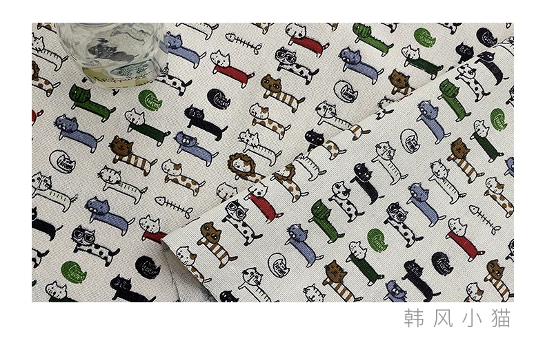 Печатная хлопчатобумажная льняная ткань, скатерть для штор, хлопковая ткань для рукоделия, стеганая и швейная салфетка, материал сумки 25x35 см