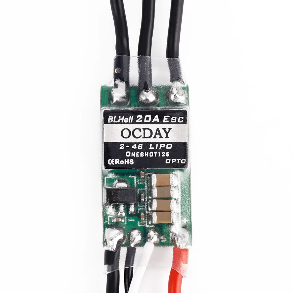 

20A Mini 2-4S Lipo ESC (No BEC) Support ONESHOT125 for RC racing multi-rotor Multicopter