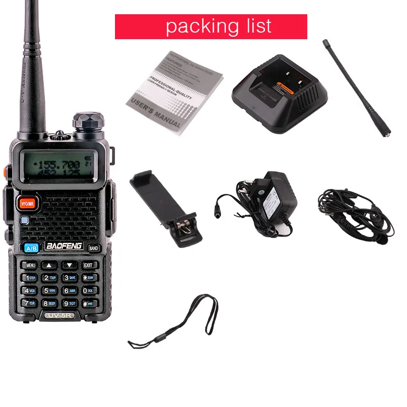 Baofeng UV-5R Охота 10 км мини CB радио дальняя рация профессиональный УФ 5R ручной Toky Woky Ham радио трансивер