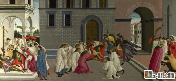 

Canvas Prints (Three Miracles of Saint Zenobius ) by Alessandro Botticelli painting printed on canvas Religion-043 (16*36 inch )