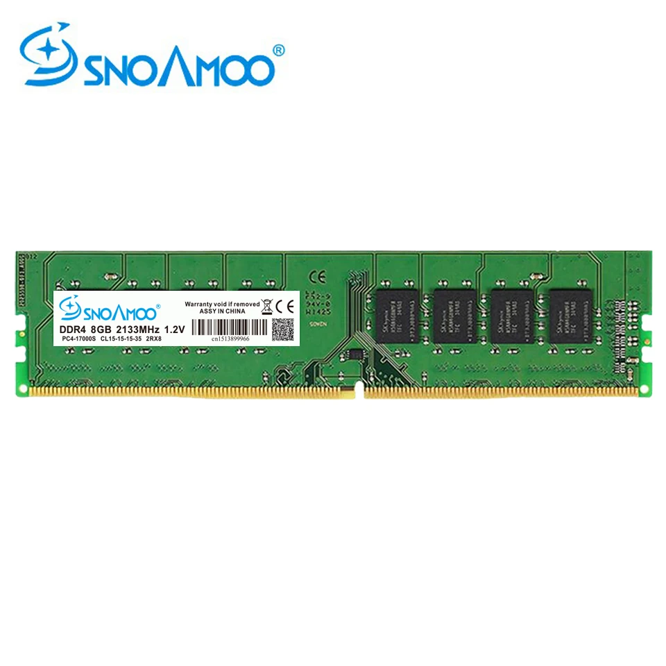 SNOAMOO настольный ПК DDR4 8 Гб 2133-2400 МГц CL15 PC4-17000S 1,2 в 2Rx8 288-Pin DIMM для Intel компьютер RAMs пожизненная Гарантия