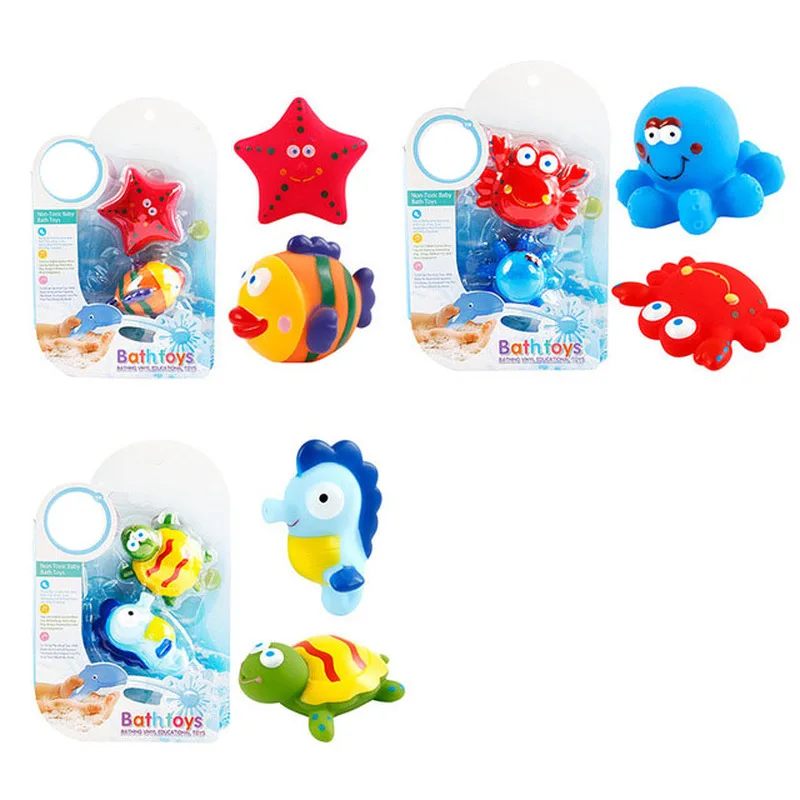 New Baby Bath Toy Floating Soft Glue Spray Pinch Child Play Water Toy Girl Boy Baby Water Toy Children Bath Toy