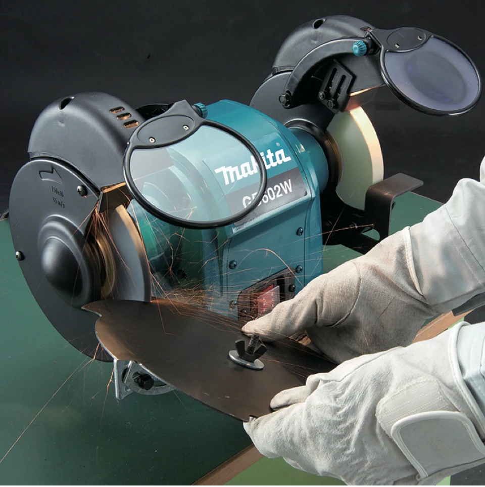 Япония Makita GB602W desktop Точильщик металла grinder GB602 полировщик 250 Вт Диаметр колеса: 150 мм (6 дюймов) Диафрагма: 12,7 мм (1/2 ")