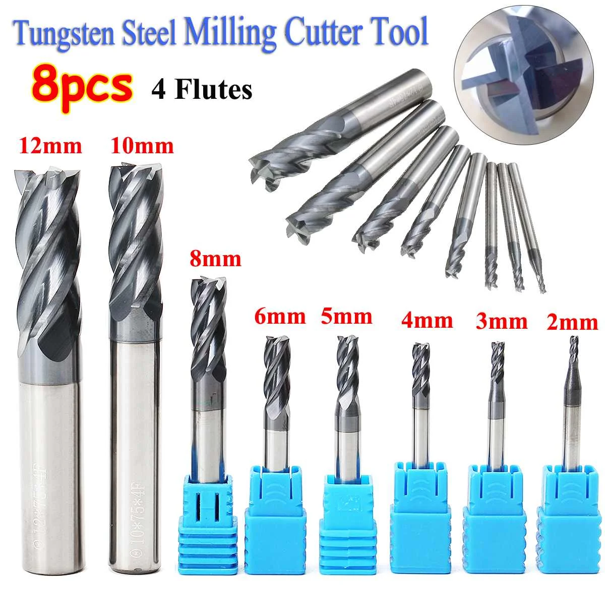 diameter 3mm HRC58 2 flutes Tungsten Carbide End Mill milling cutter CNC tool
