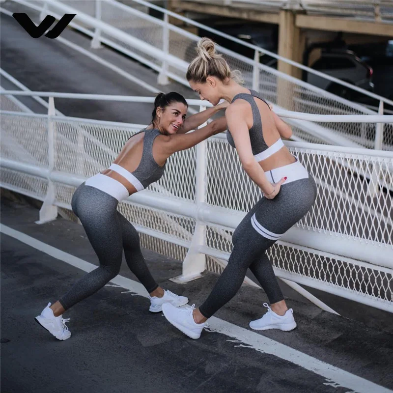 2pcs Sport Yoga Set Women Gym Clothing Patchwork Fitness Suit Female Running Sportswear Workout Clothes Sexy Backless | Спорт и