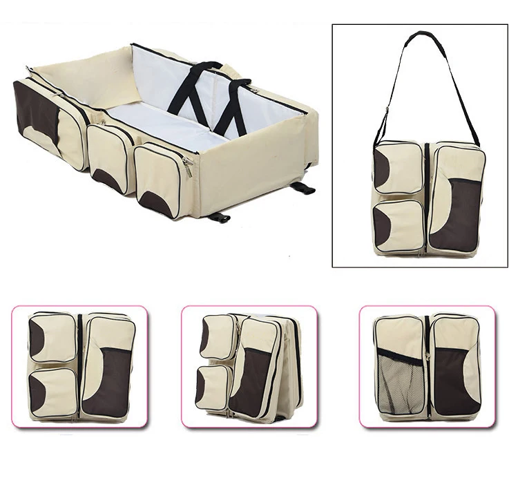 Travel Portable Bassinet large capacity Diaper Bag Multifunction Portable Changing Station Travel Crib Diaper Bag travel bed