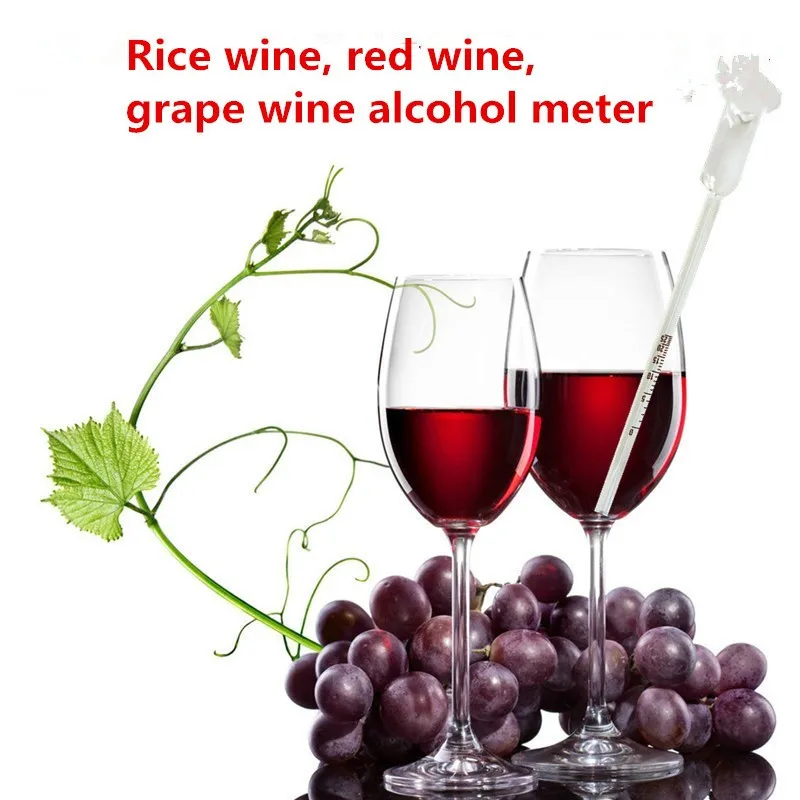 

2PCS hydrometer Alcohol meter hydrometer for alcohol alcoholmeter density meter densitometer densimeter floating wine glass 0-25