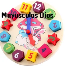 ZH 1 шт. цифровые часы со стереозвуком в форме блоков пара Раннее Обучение класс деревянные игрушки для детей