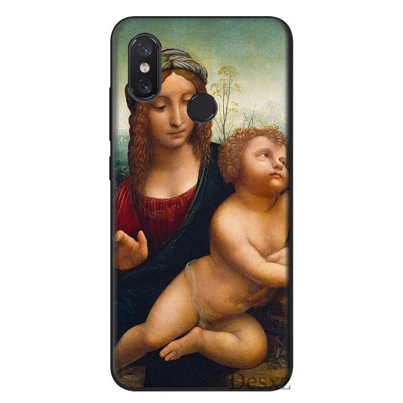 Итальянский чехол для телефона Leonardo Da Vinci с художественной росписью Xiaomi Mi 6 8 Lite A1 A2